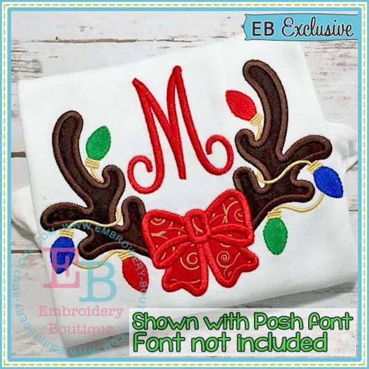 Bow Antler Lights Applique, Applique