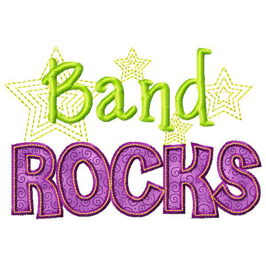 Band Rocks Applique, Applique