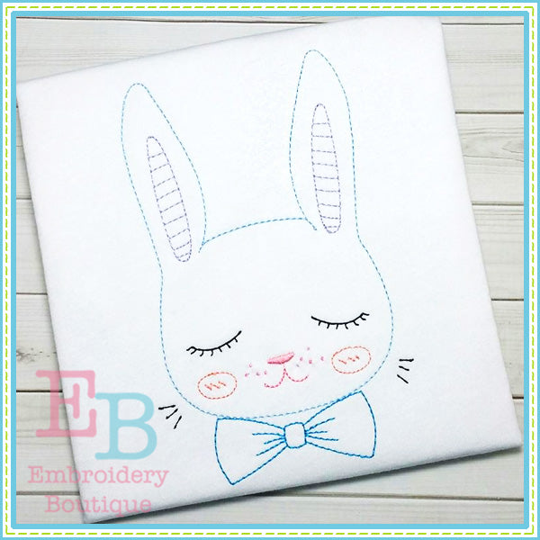 Vintage Boy Bunny Design, Embroidery