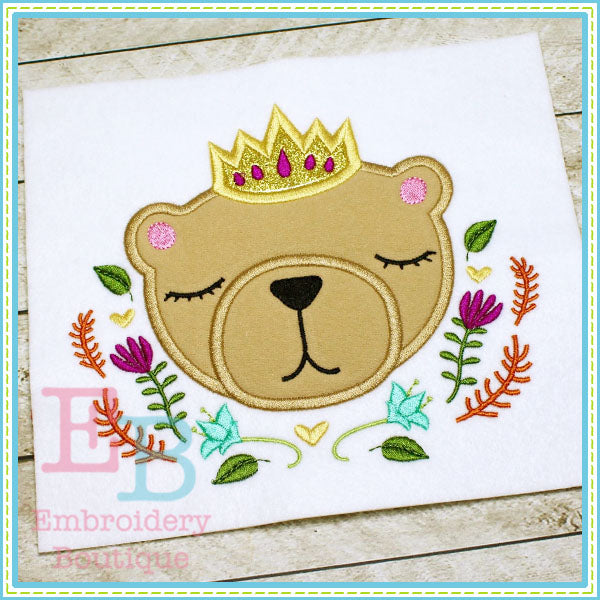 Bear Crown Applique, Applique