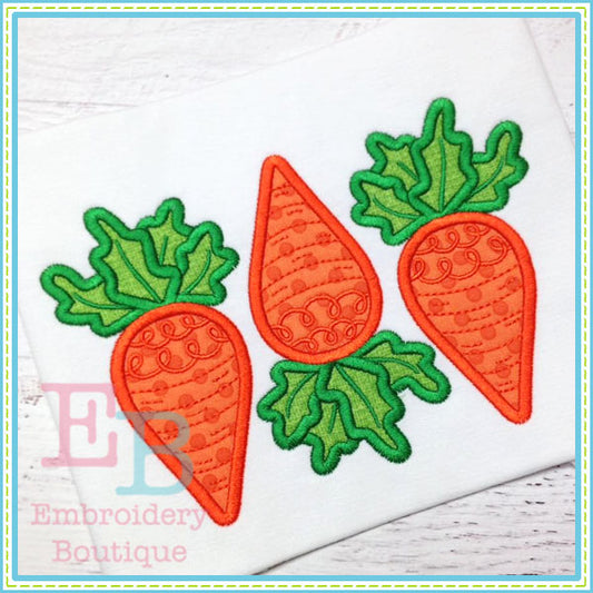 3 Carrots Applique, Applique