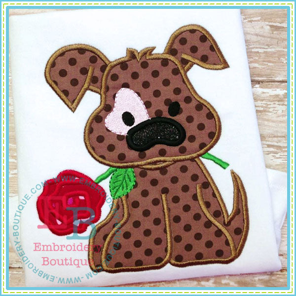 Vday Dog Applique, Applique