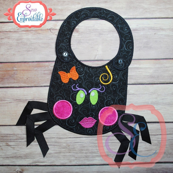 ITH Girl Spider Baby Bib, In The Hoop Projects