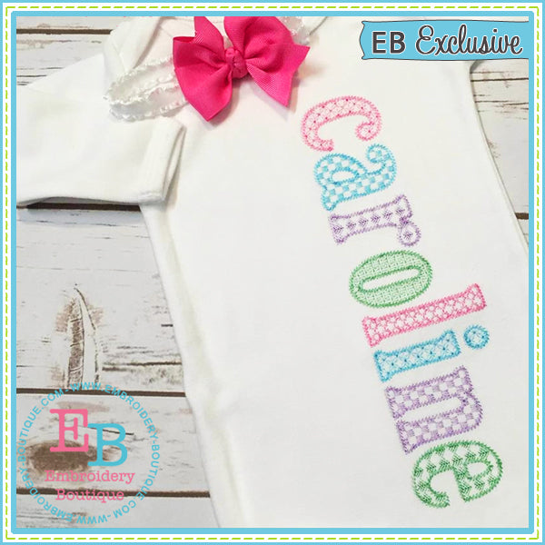 Sketch Lowercase Set - Motif Fill Embroidery Font- 5 FULL Alphabets, Embroidery Font