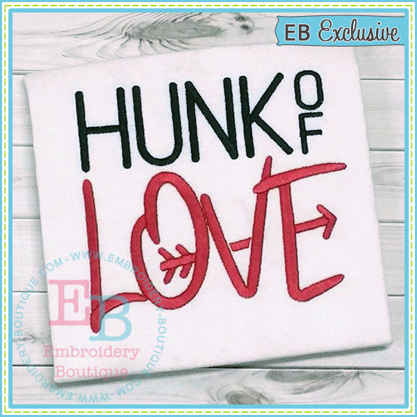 Hunk of Love Embroidery Design, Embroidery