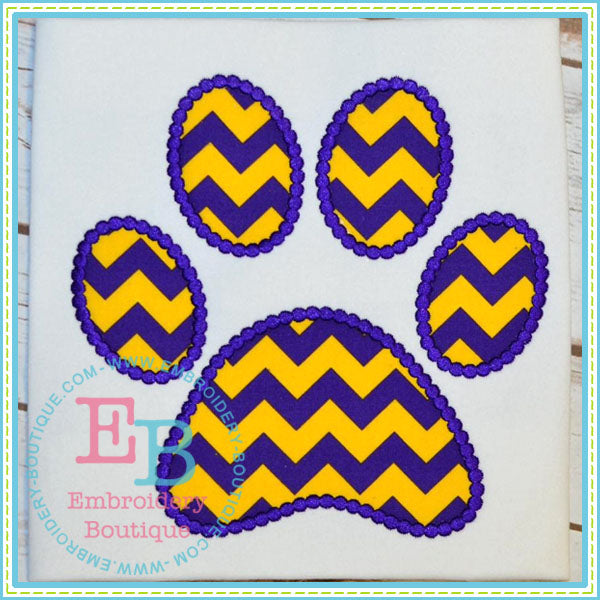 Dotted Paw Print Applique | Embroidery Boutique