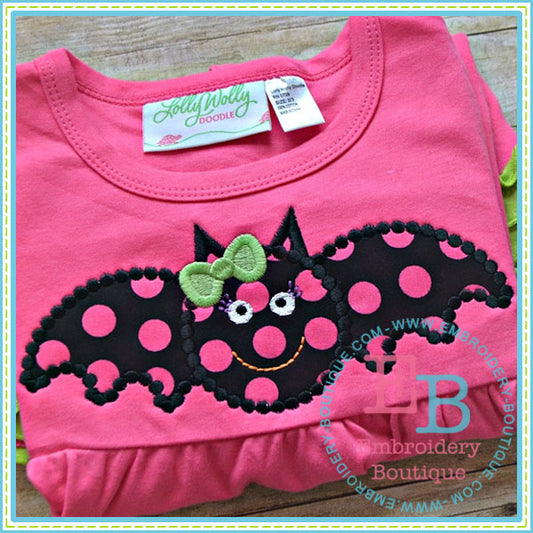 Dotted Bat Applique, Applique