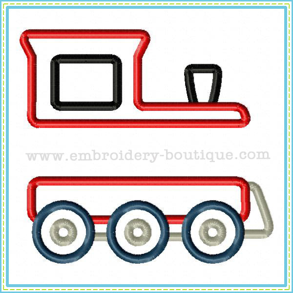 Split Train Applique, Applique