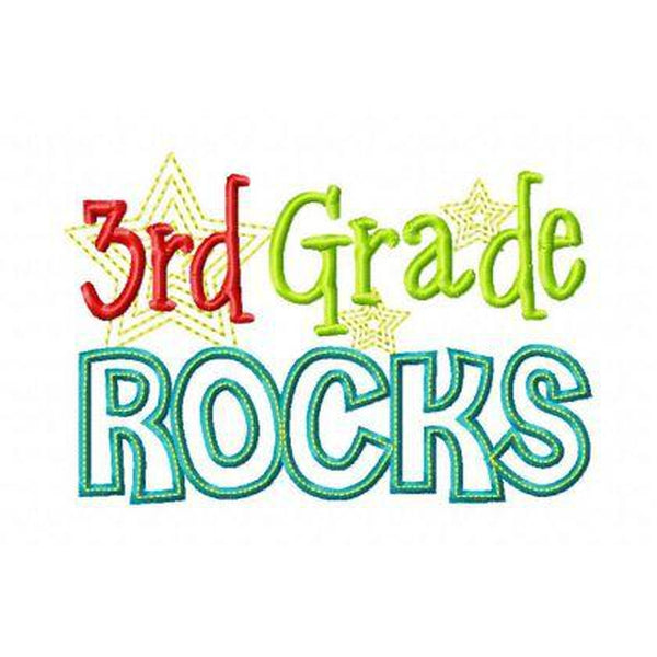 Third Grade Rocks, Applique