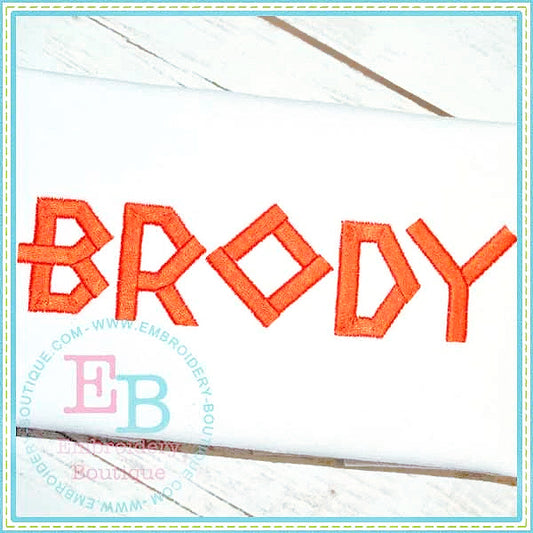 Brody Embroidery Font, Embroidery Font