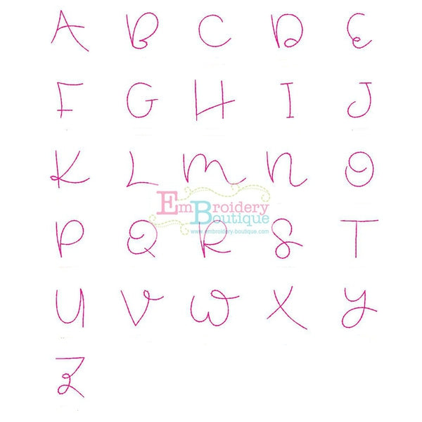 Lemon Cookies Embroidery Font, Embroidery Font