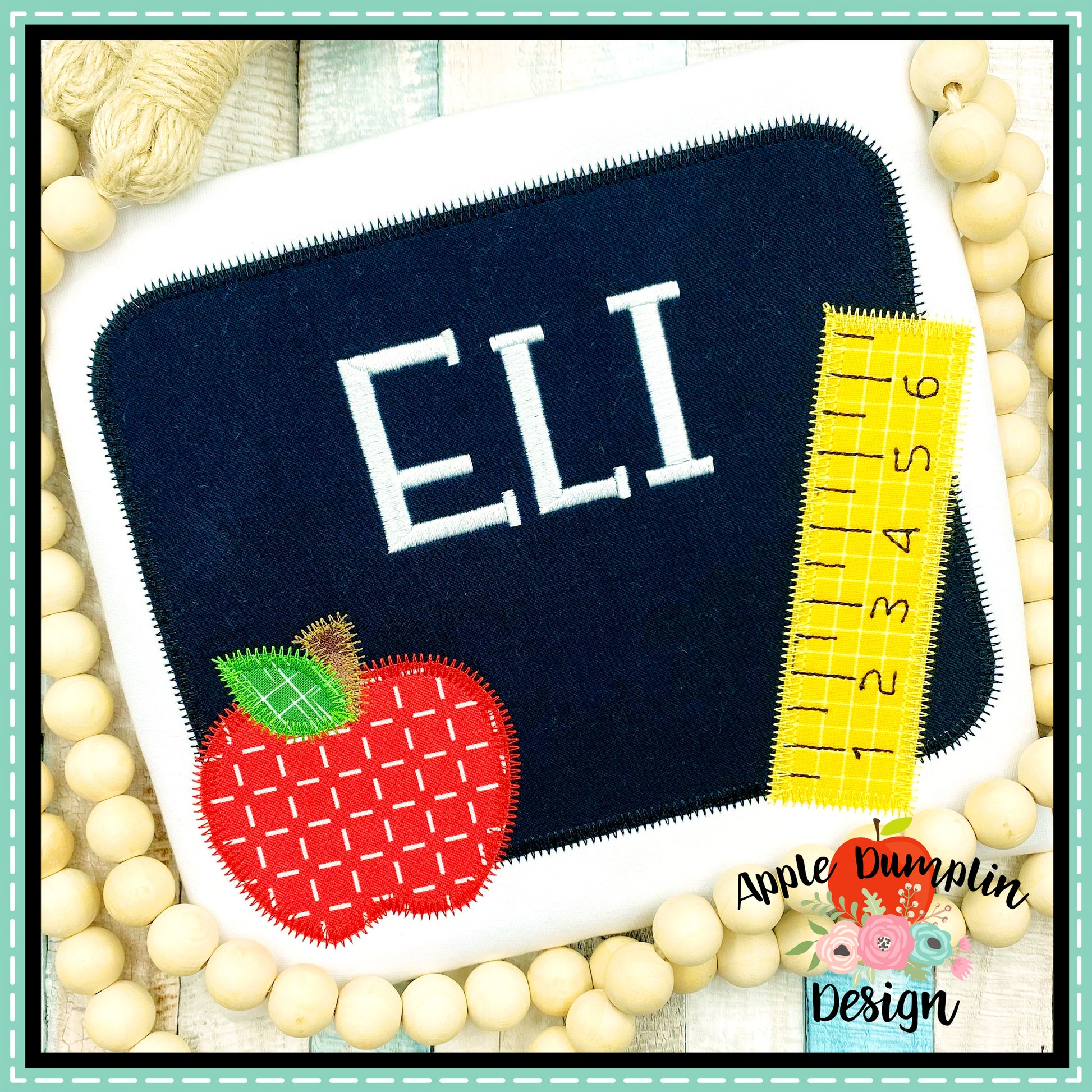 Chalkboard Zigzag Applique Design, Applique