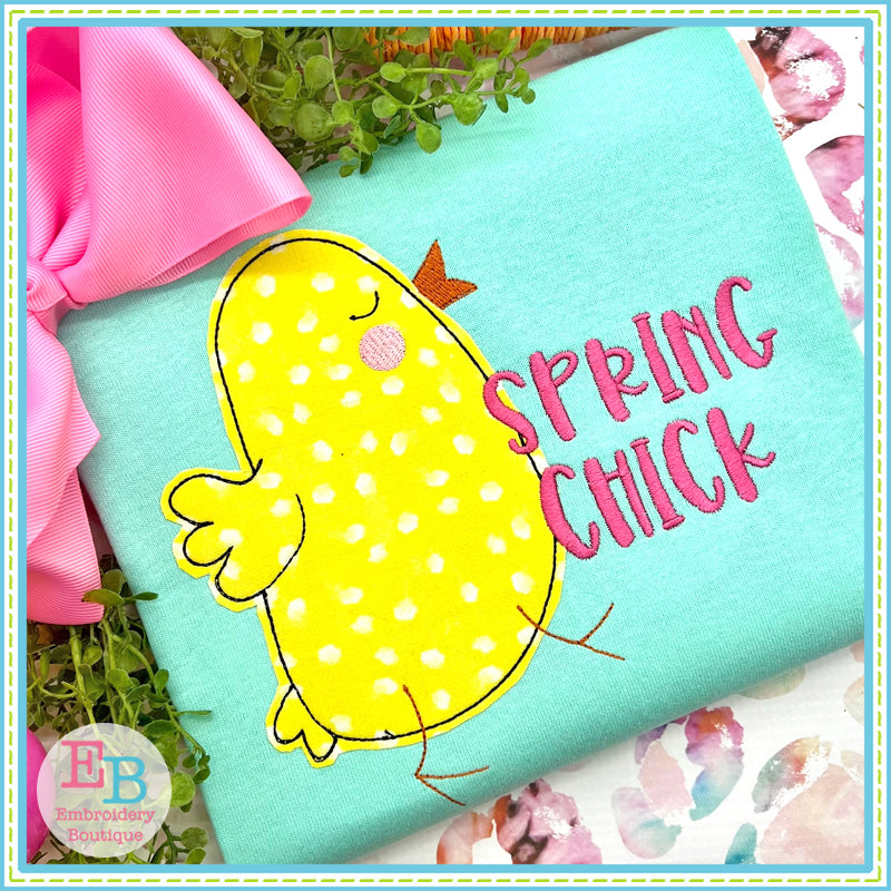 Chick Bean Stitch Applique, Applique, Embroidery Boutique