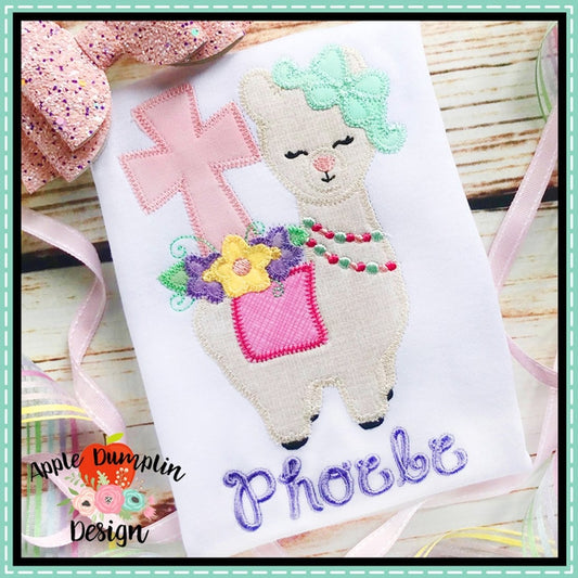 Llama Cross Zigzag Applique Design, applique