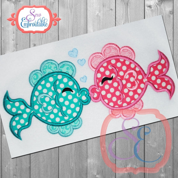 Fish Love Applique, Applique