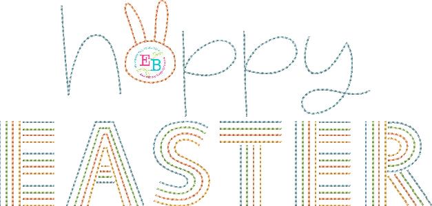 Hoppy Easter Embroidery Design, Embroidery Design, Embroidery Boutique