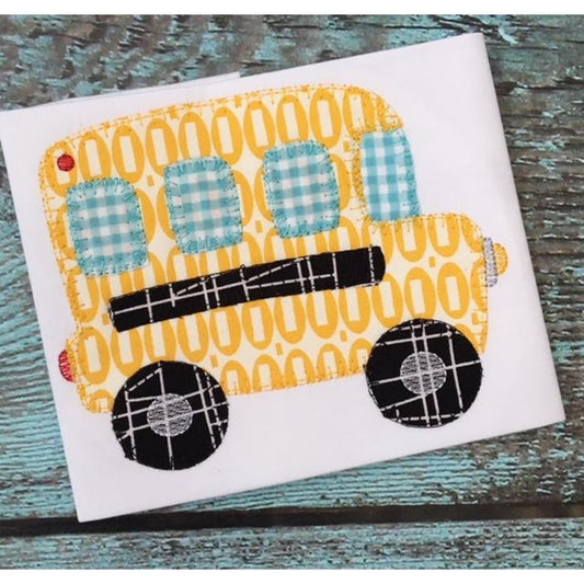 Bus Blanket Stitch Applique Design, Applique