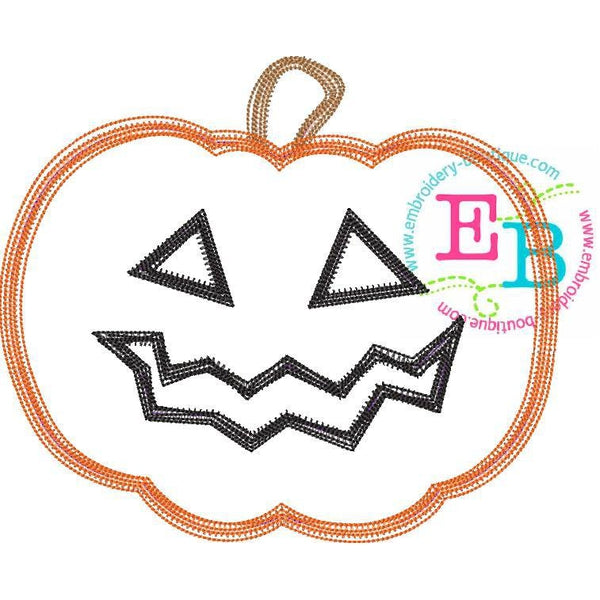 Jackolantern Scribble Applique, Applique