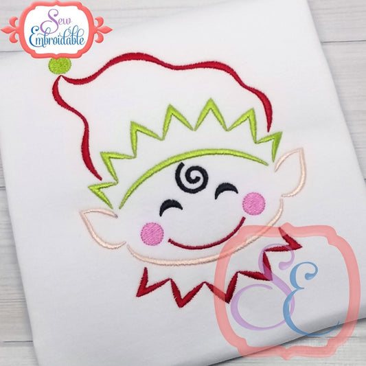 Little Elf Boy Outline, Embroidery