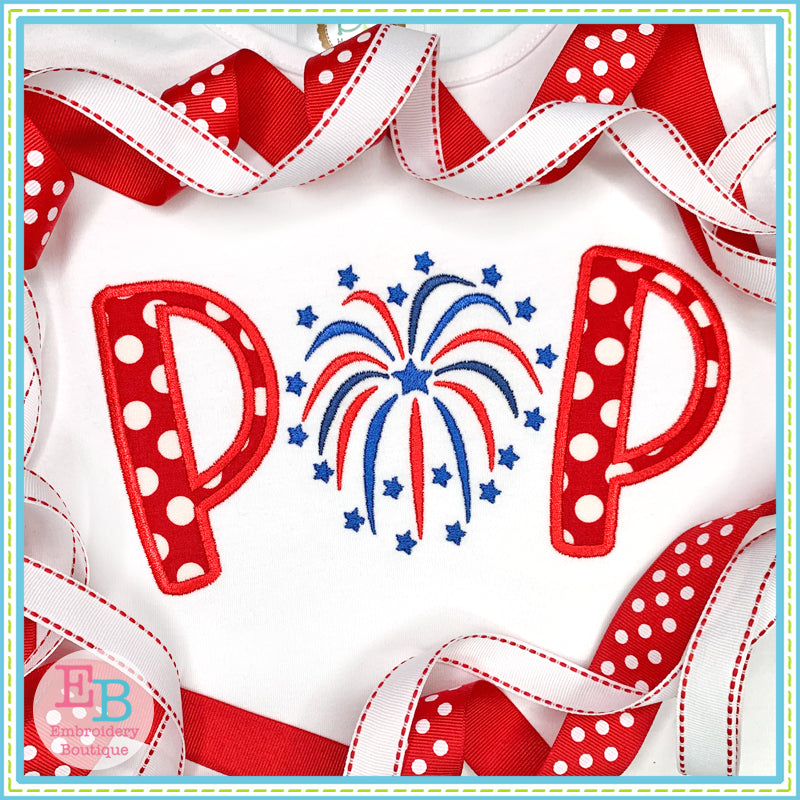 POP Firework Satin Applique, Applique
