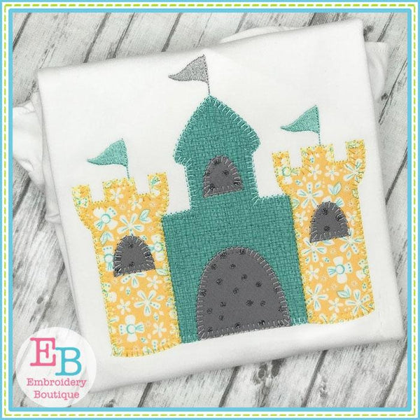 Sand Castle Blanket Stitch Applique, Applique