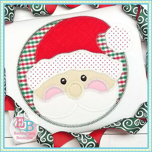 Santa Circle Zigzag Applique, Applique