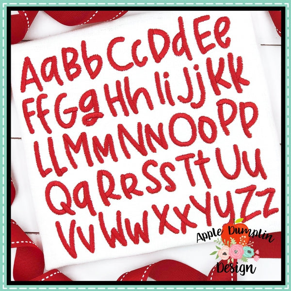 Sugar Beat Embroidery Alphabet, Embroidery Font
