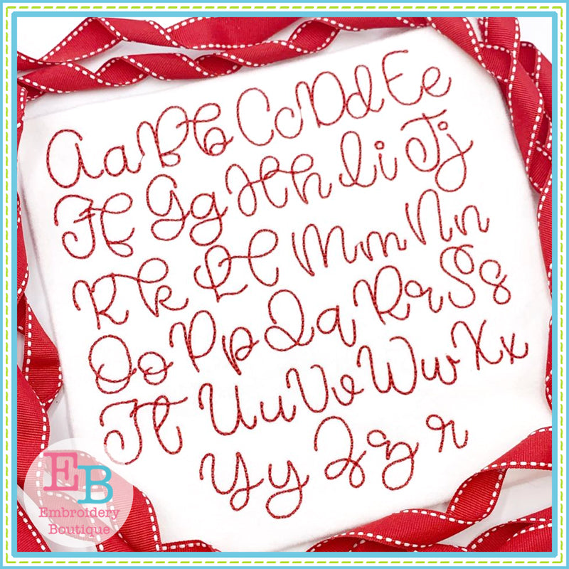 Sushanna Bean Stitch Embroidery Font, Embroidery Font