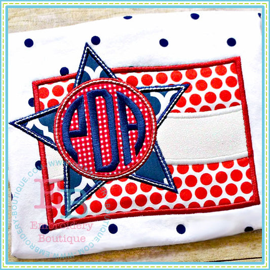 Monogram Flag Applique, Applique