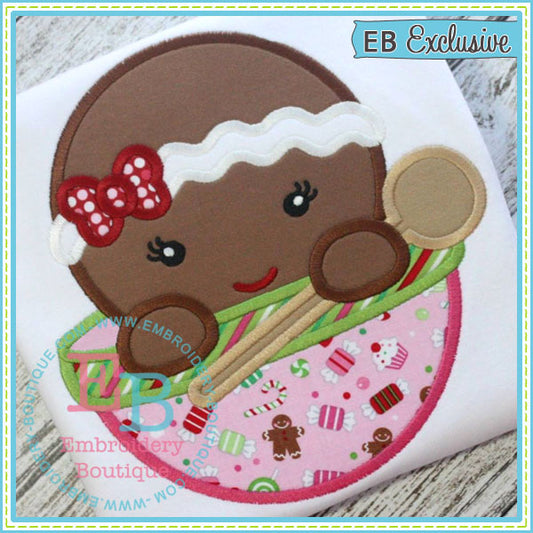 Ginger Bowl Applique, Applique