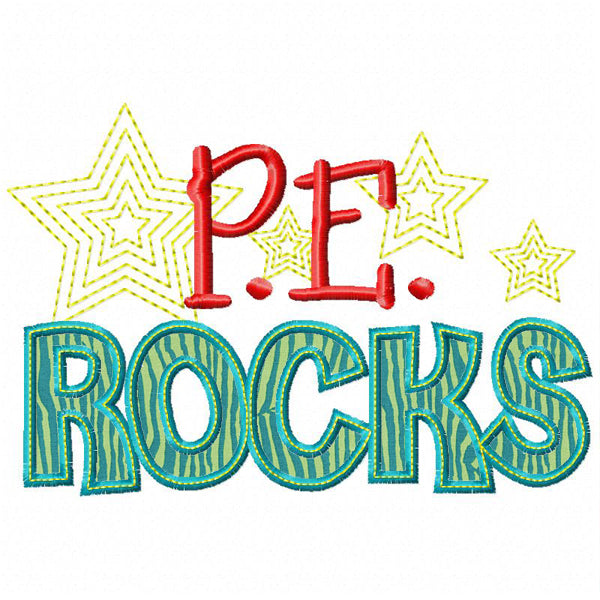 PE Rocks Applique, Applique