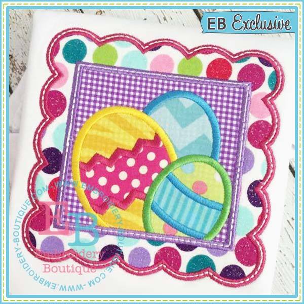 Easter Egg Box Applique, Applique