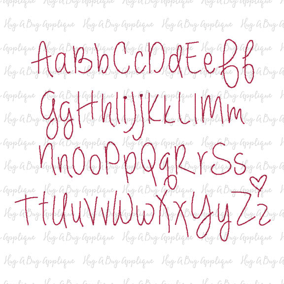 Always Forever Floss Stitch Embroidery Font, Embroidery Font