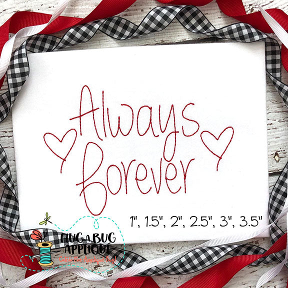 Always Forever Floss Stitch Embroidery Font, Embroidery Font