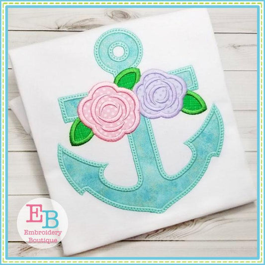 Anchor Roses Applique, Applique