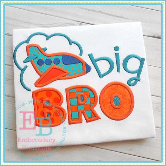 Big Bro Plane Applique, Applique
