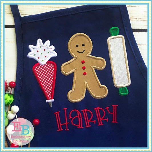 Baking Cookies Row Applique, Applique