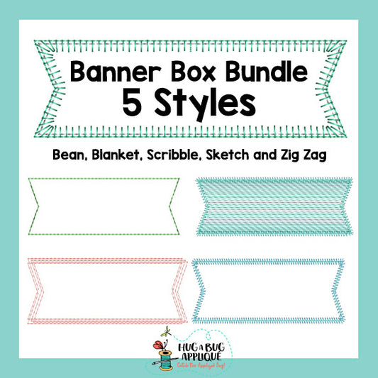 Banner Box Bundle, Applique