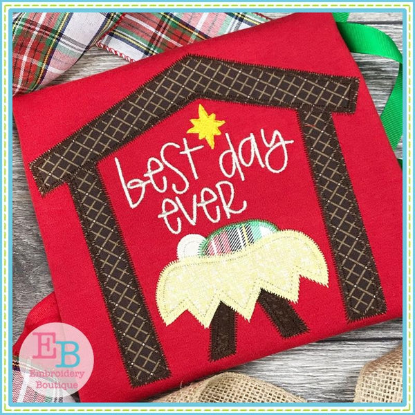 Best Day Ever Zigzag Applique, Applique