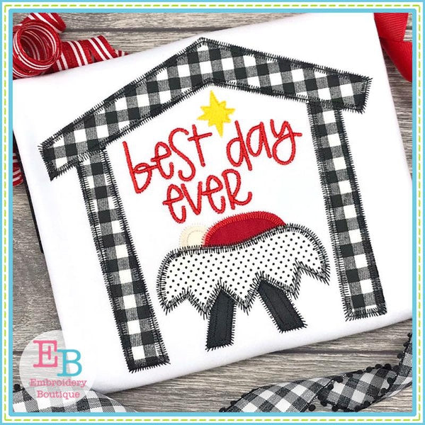 Best Day Ever Zigzag Applique, Applique