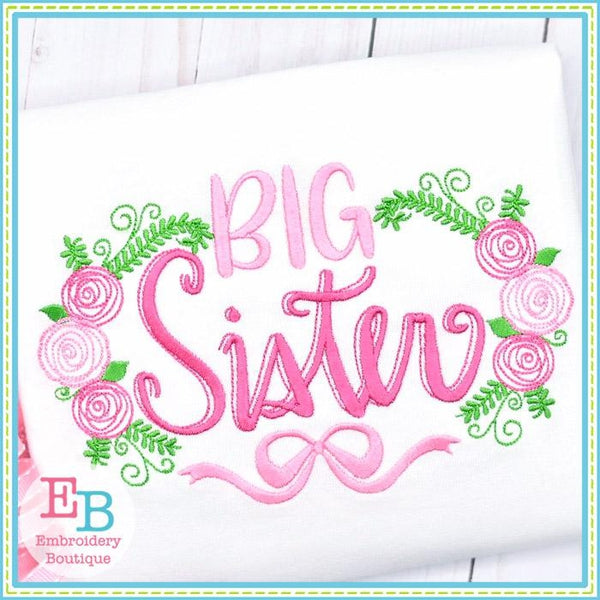 Big Sister Roses Embroidery Design, Embroidery