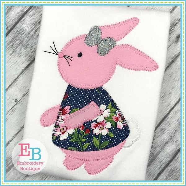 Bunny Girl 2 Blanket Stitch Applique, Applique