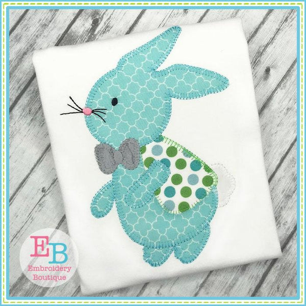 Bunny Boy 2 Blanket Stitch Applique, Applique