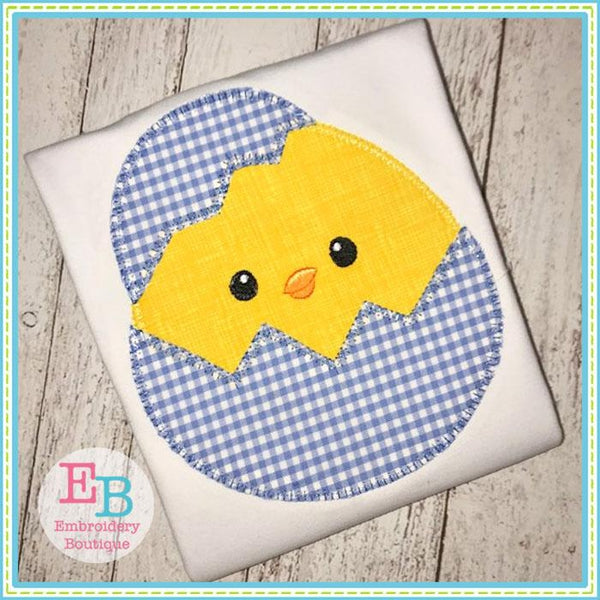 Egg Chick Blanket Stitch Applique, Applique