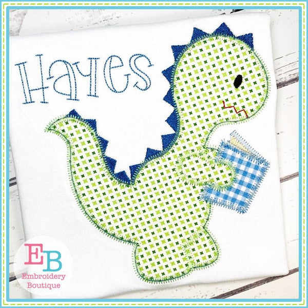 Reading Dinosaur Zigzag Applique, Applique