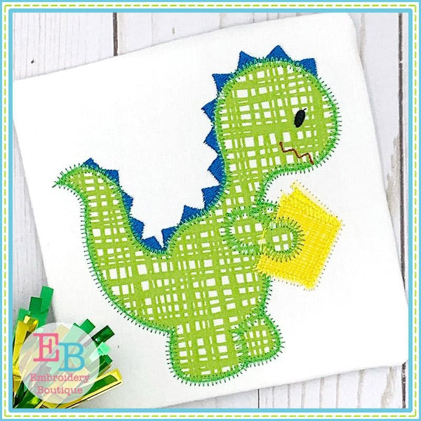 Reading Dinosaur Zigzag Applique, Applique