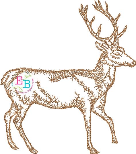 Buck Embroidery Design, Embroidery
