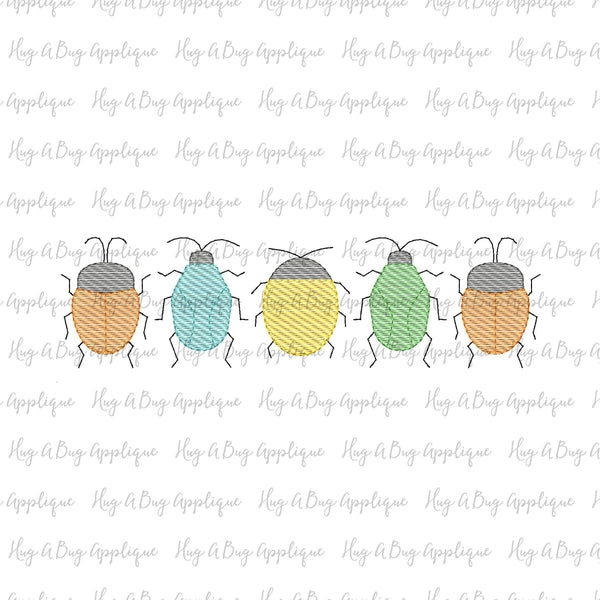 Bugs Set Sketch Stitch Embroidery Design, Embroidery
