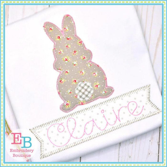 Bunny Back Side Applique, Applique