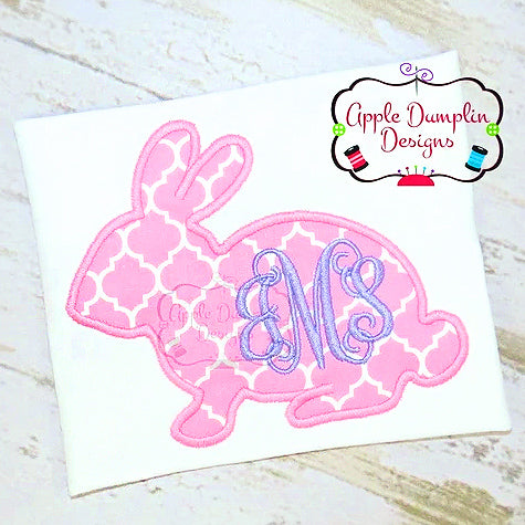 Bunny Silhouette Applique Design, applique